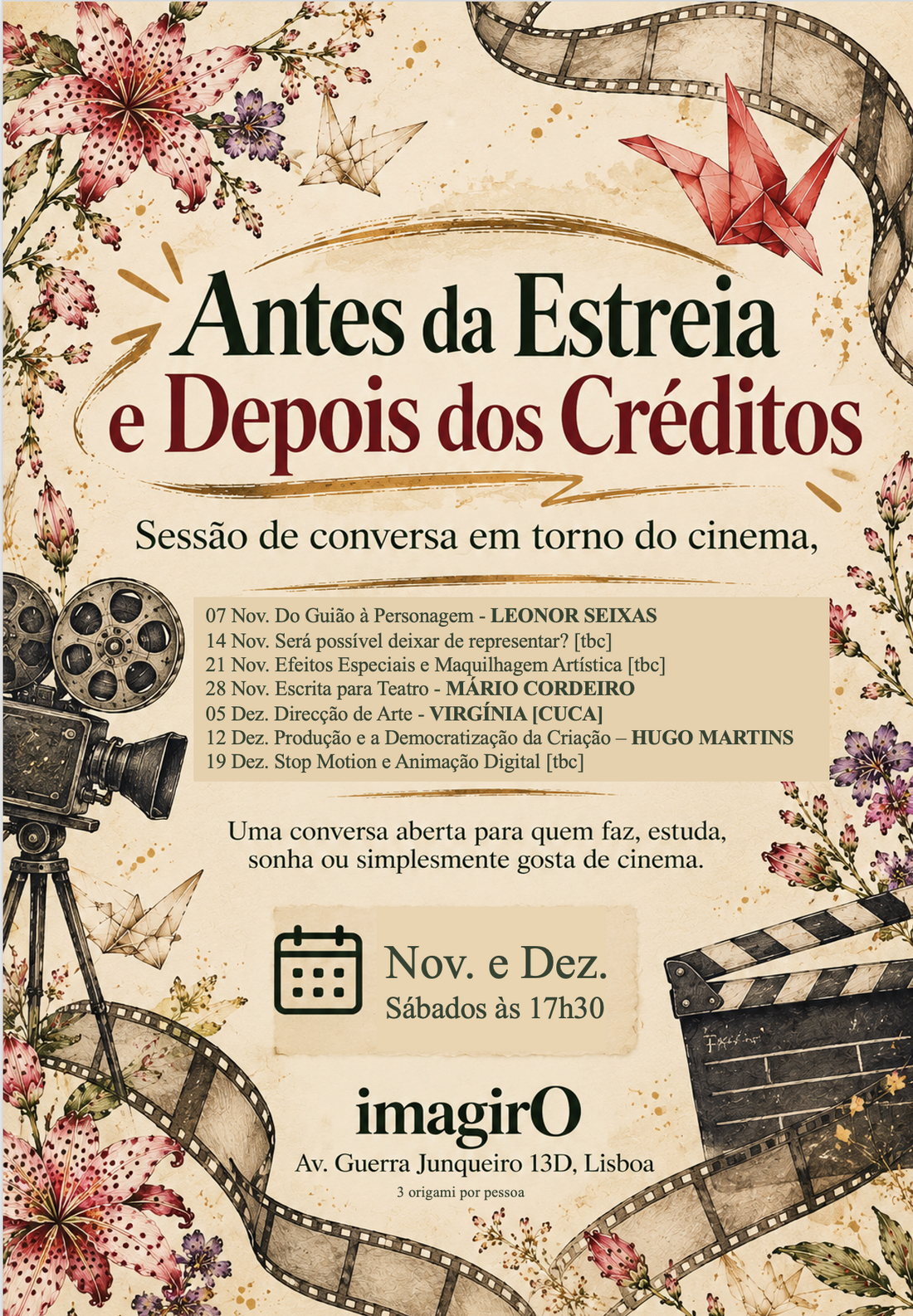 CICLO DE CINEMA - Antes da estreia e depois dos Créditos